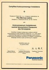 Autoryzowany Instalator central abonenckich Panasonic KX-TD1232/816